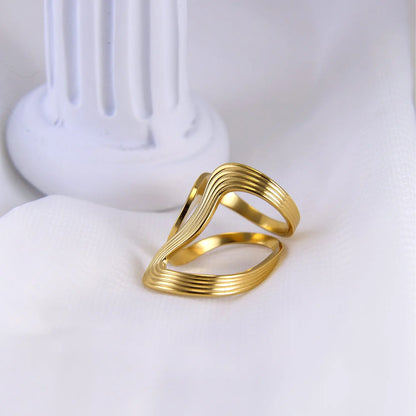 18K Gold Serpent's Embrace Ring Adjustable Minimalist Statement Ring Sio2 Jewels Sio2 Jewels